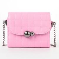 New Fashion Women Mini Crossbody Bags Soft PU Solid Color Plaid Casual Small Shoulder Messenger Blue/Grey/Pink