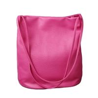 new vintage women handbag solid color pu leather big bucket shoulder m ...