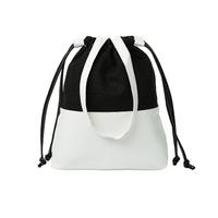 New Women Shoulder Bag Drawstring Large Capacity Student Outdoor Casual Bag Black/Khaki/Blue