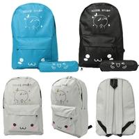 new fashion women backpack two piece cartoon pattern student mini scho ...
