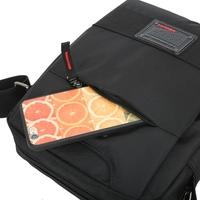 New Fashion Men Shoulder Bag Zipper Multi-Pockets Business Crossbody Messenger Bag Black/Green