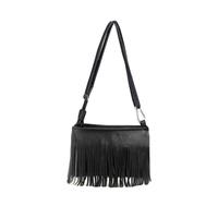 New Fashion Women Mini Shoulder Bag PU Leather Tassel Fringe Satchel Crossbody Messenger Bag