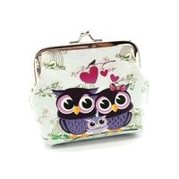 new fashion vintage women lady cute owl pattern small wallet hasp purs ...