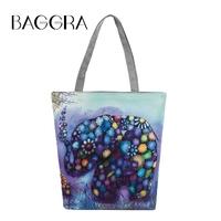 New Women Canvas Handbag Animal Print Shoulder Bag Large Capacity Casual Shopping Bag Tote