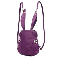 New Cute Women Nylon Backpack Waterproof Cartoon Rabbit Pockets Zipper Casual Cool Shoulder Bag