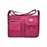 New Fashion Women Shoulder Bag Waterproof Nylon Zipper Pockets Durable Crossbody Bag