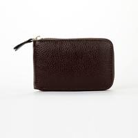 New Fashion Women Card ID Holder PU Leather Solid Color Zipper Multiple Slots Business Small Purse Wallet