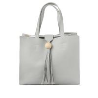 New Fashion Women Handbag Crossbody Bag Soft PU Tassel Solid Color Casual Shoulder Messenger Bag Black/Grey/Brown