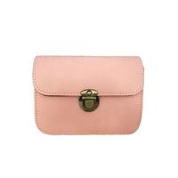 New Fashion Women Chain Shoulder Bag PU Leather Candy Color Crossbody Messenger Mini Bag Pink