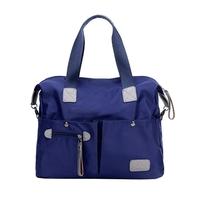 New Fashion Women Handbag Nylon Oxford Large Capacity Multi Pockets Casual Shoulder Crossbody Bag Tote Purple/Black/Blue