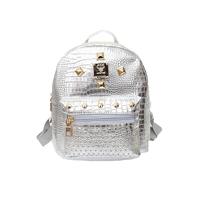 New Fashion Girls Women Backpack PU Leather Rivet Casual Student Schoolbag Small Bag