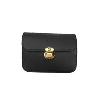 New Fashion Women Chain Shoulder Bag PU Leather Candy Color Crossbody Messenger Mini Bag Black