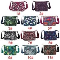 New Women Crossbody Bag Contrast Color Print Water-Proof Multi Pockets Adjustable Strap Casual Shoulder Bag