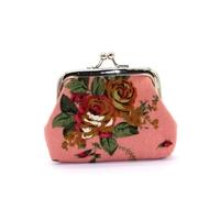 New Women Mini Clutch Flower Wallet Hasp Canvas Purse Cute Coin Holder Case Bag