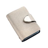 New Fashion Women Card ID Holder Faux Leather Fold Design Multiple Card Slots Business Card Holder