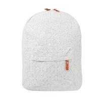 New Fashion Women Girls Backpack Solid Color Lace Large Capacity Student Schoolbag Travel Bag Black/White