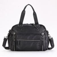 New Fashion Men Crossbody Bag Large Capacity Multi-Pockets Zipper Casual Vintage Shoulder Bags Black/Coffee