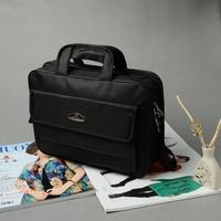 New Oxford Laptop Bag Unisex Waterproof Dual Zippers Velcro Pocket Grab Handle Business Shoulder Bag Black1/Black2