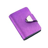 New Fashion Women Card ID Holder Faux Leather Fold Design Multiple Card Slots Business Card Holder