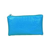 New Fashion Women Clutch Bag Crocodile Patent Leather Wrist Strap Zipper Casual Coin Purse