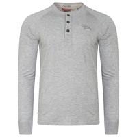 Newick Harbour Henley Sweatshirt in Light Grey Marl  Tokyo Laundry