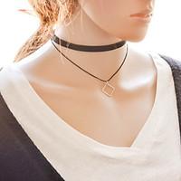 Necklace Choker Necklaces Pendant Necklaces Layered Necklaces Tattoo Choker Jewelry Daily CasualTattoo Style Double-layer Fashion