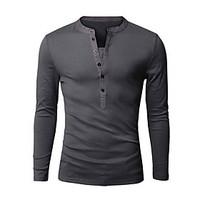 new mens access color false two slim casual all match long sleeved t s ...