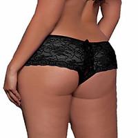 New Recommend Women\'s Plus Size Panties With Full White Flower Lace Open Crotch Panties 2015 New Sexy Panties