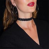 Necklace Choker Necklaces Tattoo Choker Jewelry Party Daily Casual Tattoo Style Fashion Velvet 1pc Gift Black White