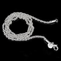 Necklace Chain Necklaces Jewelry Party / Casual Fashion Silver / Sterling Silver Silver 1pc Gift