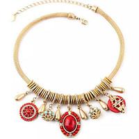 necklace pendant necklaces jewelry party daily casual alloy resin red  ...