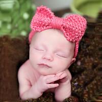 Newborn Big Knitted Bow Knot Headband