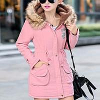 new arrival womens long padded coatsimple casualdaily solid polyester  ...