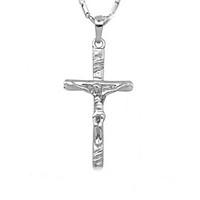 Necklace Gold Plated Pendant Necklace Birthday Christmas Gifts For Men Stainless Steel Antique Cross Crucifix Jewelry