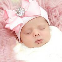 newborn soft knitted bow knot cotton hat0 3month