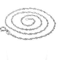 Necklace Chain Necklaces Jewelry Party / Daily / Casual Fashion Silver / Sterling Silver / Gold Plated Gold / Silver 1pc Gift