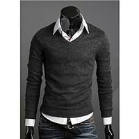 New Fashion Best Selling Spring Multi-Color Sweater Slim V-Neck Basic Sweater Male Thin Sweater