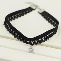 Necklace Choker Necklaces Torque Tattoo Choker Jewelry Daily Casual Tattoo Style Fashion Lace 1pc Gift Black