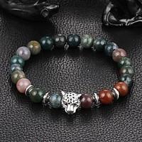 New Arrival Multicolors Nature Stone Leopard Bracelet Strand Bracelets Daily / Casual 1pc Christmas Gifts