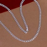 Necklace Chain Necklaces Jewelry Wedding / Party / Daily / Casual Fashion Silver / Sterling Silver Silver 1pc Gift