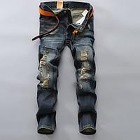 New design popular style beggars jeans men Plus size fashion Pants biker denim trousers hip hop jeans