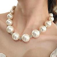 Necklace Strands Necklaces / Pearl Necklace Jewelry Party / Daily / Casual Fashion Pearl / Alloy Silver 1set Gift