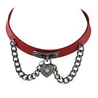 Necklace Choker Necklaces Jewelry Party / Daily / Casual Fashionable / Personality Alloy / Leather Silver 1pc Gift