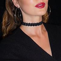 Necklace Choker Necklaces Tattoo Choker Jewelry Party Daily Casual Tattoo Style Sexy Fashion Lace 1pc Gift Black
