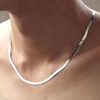 Necklace Chain Necklaces Jewelry Wedding / Party / Daily / Casual Fashion Alloy Silver 1pc Gift