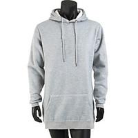 New Men Fleece hoody Hip Hop long hoodie Streetwear Longline Side Zipper Sportwear Hoodies Sweatshirts Coat SOUH8