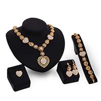 New Products 18k Gold Jewelry Romantic Necklace Jewelry Sets For Bridal Bijoux