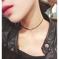Necklace Choker Necklaces Tattoo Choker Jewelry Wedding Party Daily Tattoo Style Fashion Adorable Personalized Alloy 1pc Gift Black-White