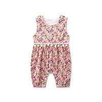 Newborn Summer Toddler Baby shorts Rompers Girls Clothes Cotton Fashion floral Printing Sleeveless Rose Tassels Clothing