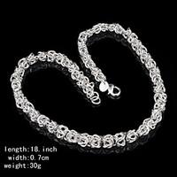 necklace chain necklaces jewelry party casual fashion silver sterling  ...